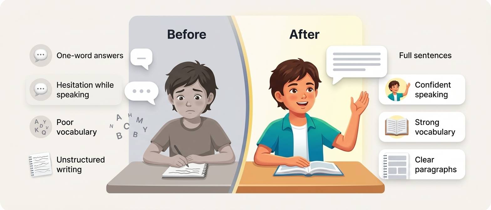 Children learning with confidence