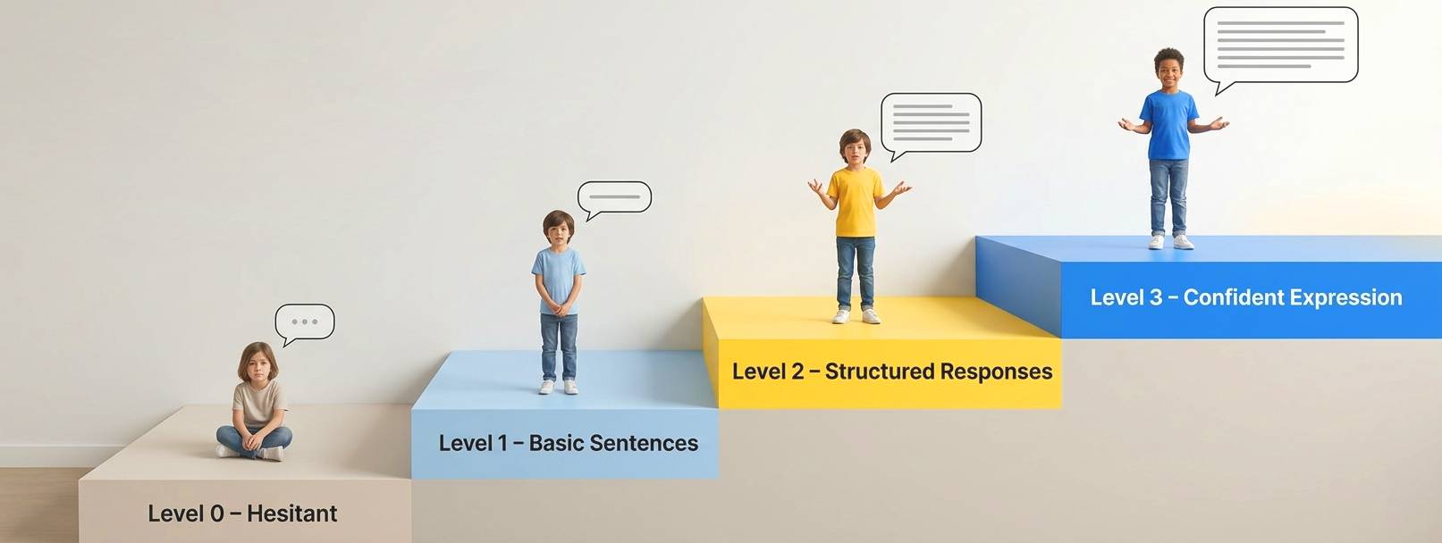 Children learning with confidence